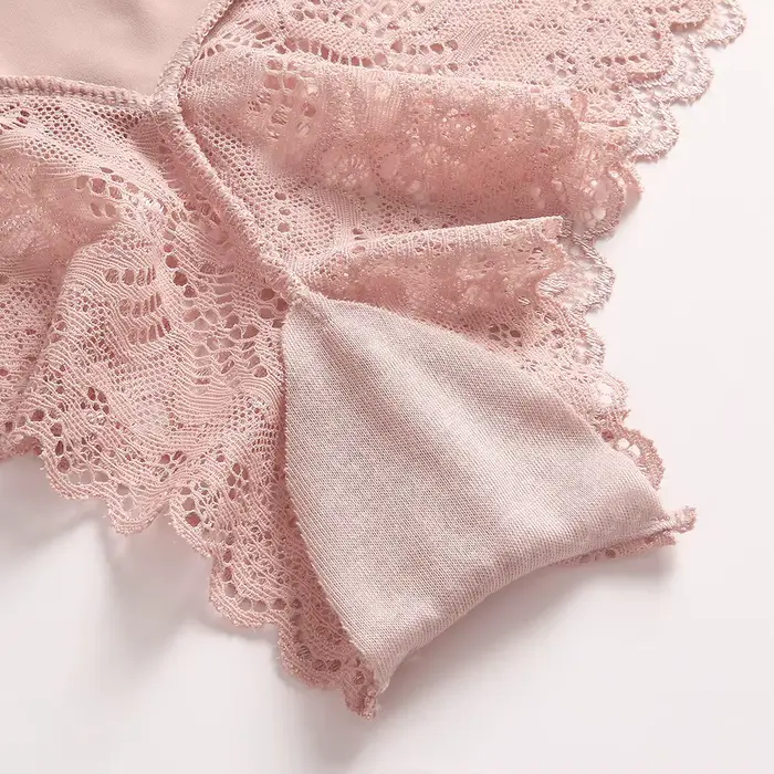 spodná bielizeň dámska bavlna a polyester s romantickou čipkou pre ženy, pohodlné a moderné pre špeciálne príležitosti