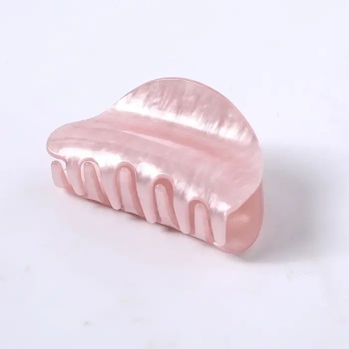 Pince à Cheveux en Acrylique à Rayures Marbrées pour Femme, Crabe, Griffes, Outil de Lavage, Accesso