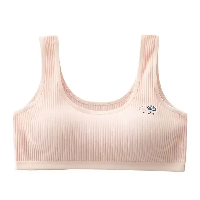 Bavlnená a spandex tréningová podprsenka pre dospievajúce športy a každodenné príležitosti