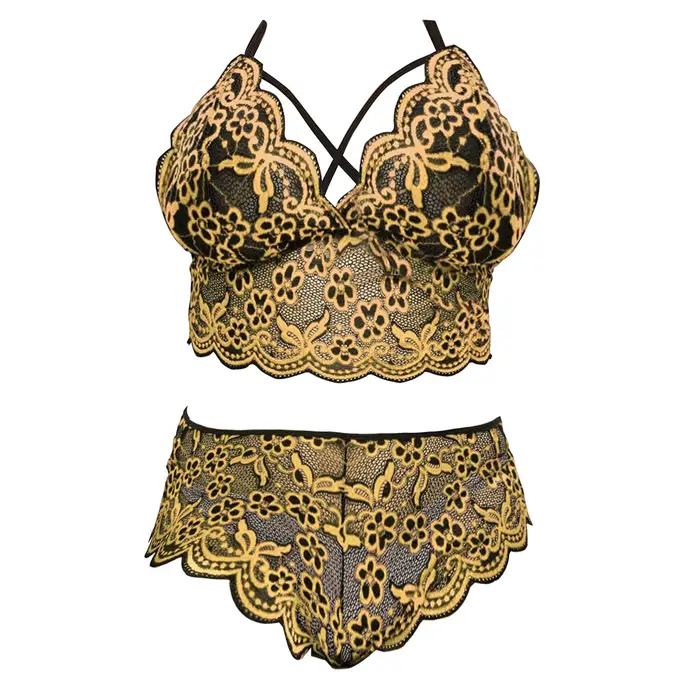 Sexy Dámske spodné prádlo Set WhooHoo v polyestere s nášivkami pre ženy Špeciálne príležitosti bezšvíkové Sexy spodná bielizeň s predným uzáverom a non-nastaviteľné popruhy