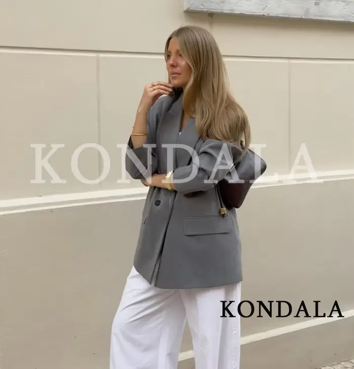 KONDALA Elegantné Dvojradové Sako pre Ženy