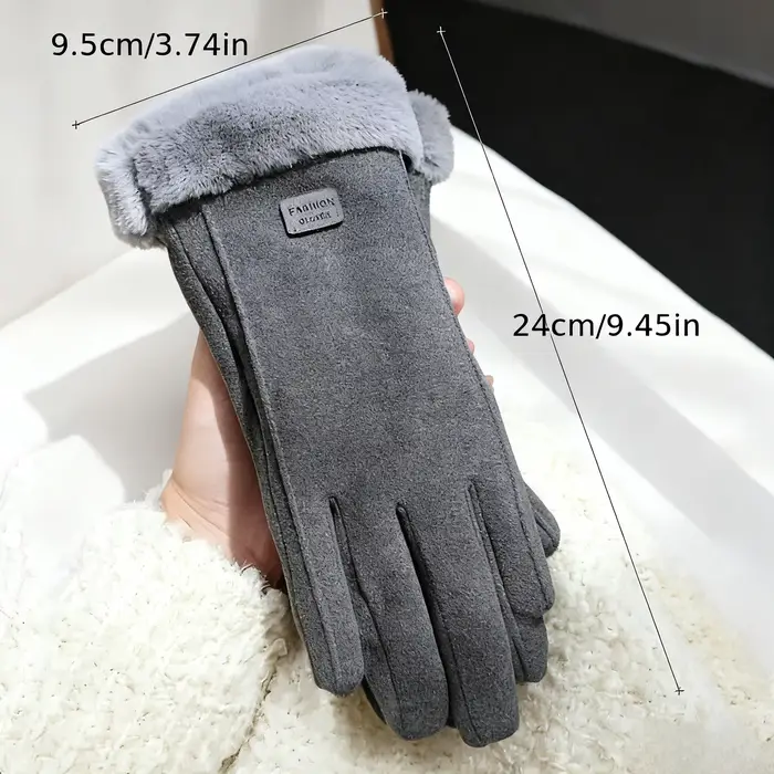 Gants d'hiver chauds pour femmes, compatibles avec les écrans tactiles, doublés de peluche, épais, p