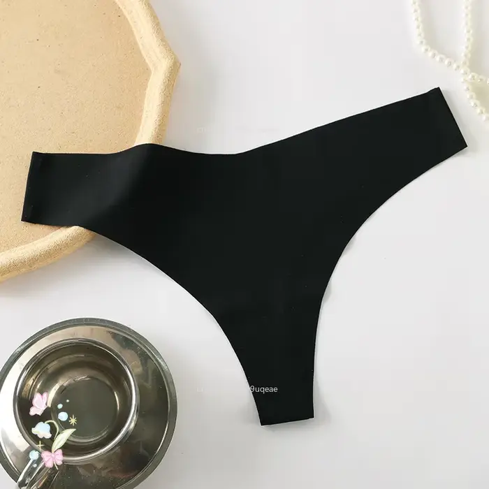 Culotte sans couture en Satin de soie pour femmes, sous-vêtements féminins, Lingerie Sexy, tongs de 