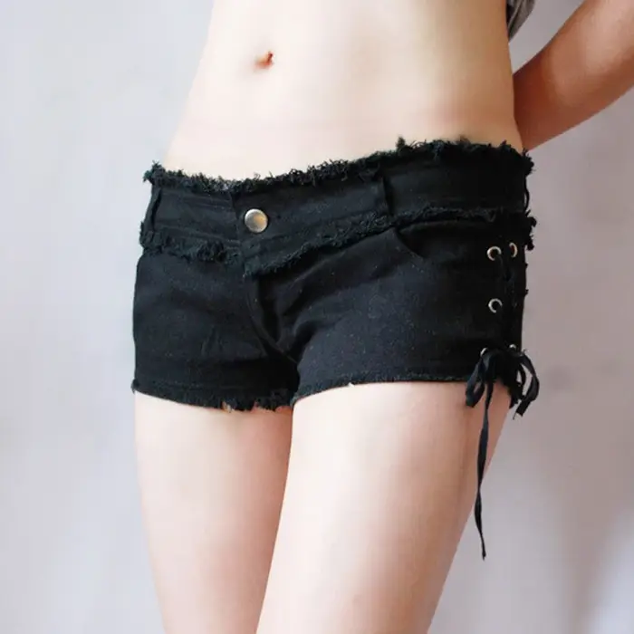 Sexy femmes gland taille basse chaud court Sexy Denim butin Sexy jean Shorts mignon Micro Mini court
