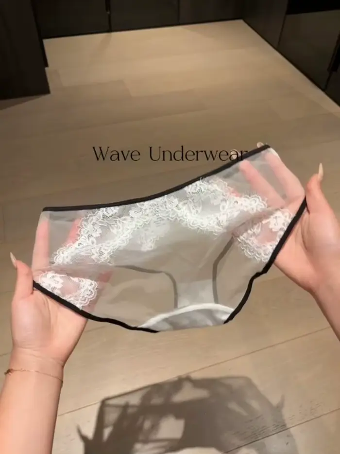 Culotte Triangle Femme Dentelle Transparente et Respirante Style Romantique Français Lingerie Sexy et Intime Pure Désir Occasions Spéciales