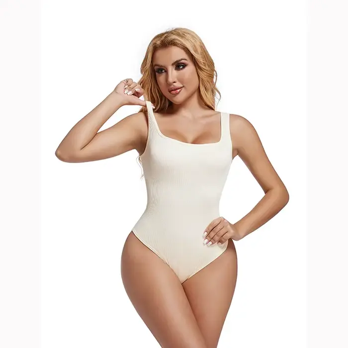 Body d'été Sexy pour femmes, sans bretelles, dos nu, couleur unie, col en U, gilet Slim sans manches, combinaison ajustée