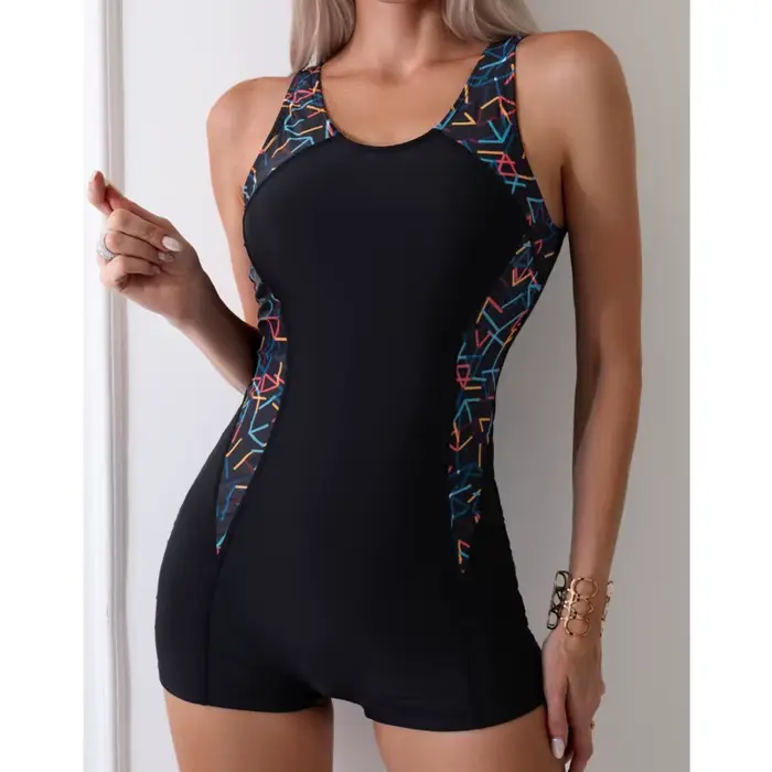Jednodielne plavky žena push-up nylon elastan vzor kvety pre kúpeľ a pláž eleganciu a pohodlie