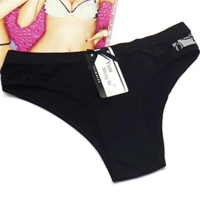 3 ks čipky bavlnené nohavičky pre ženy bezšvíkové zakrivené spodná bielizeň brazílsky sexy stredný pás bikini nohavičky žena priedušné spodná bielizeň