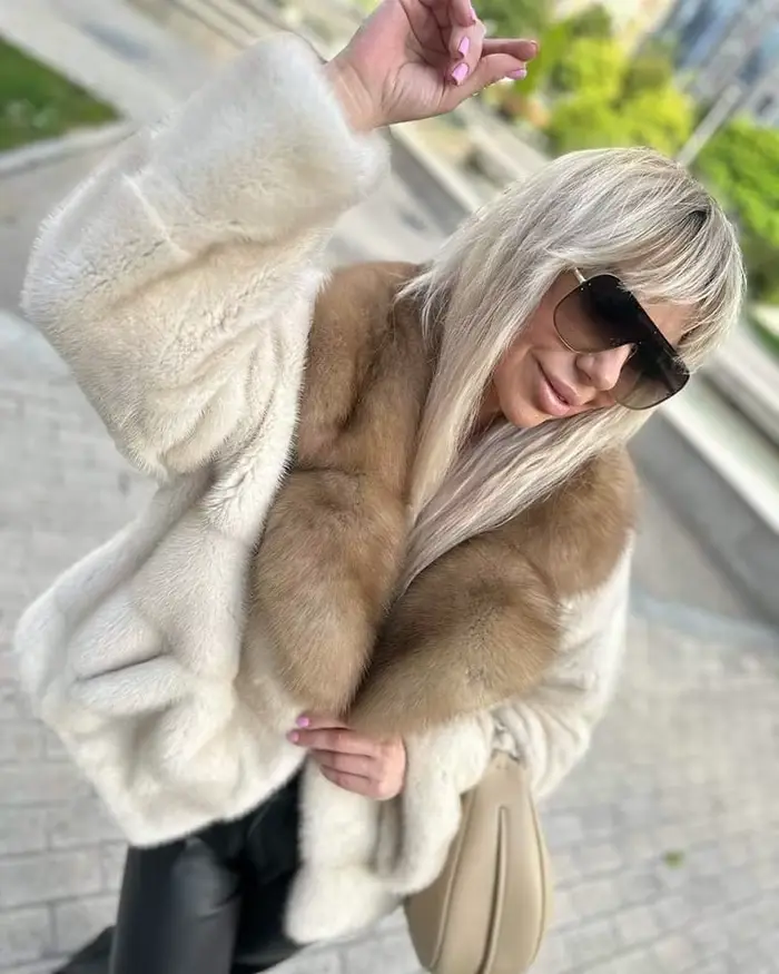 Dámska norková kožušinová bunda