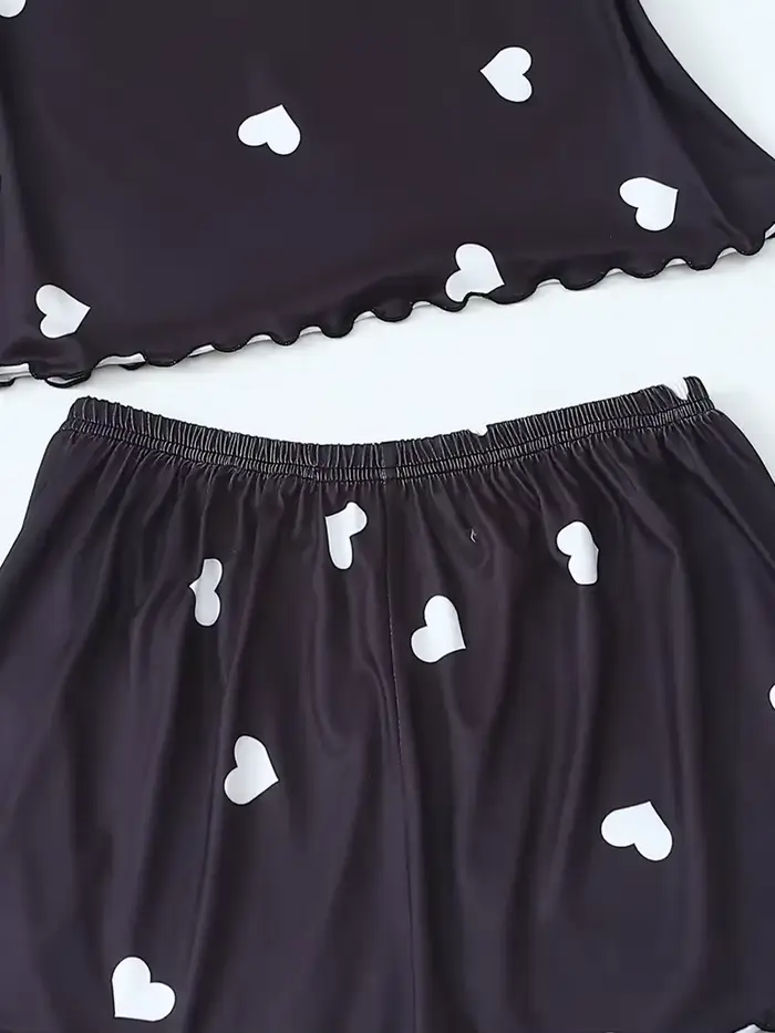5 veľkostí na výber S M L XL 2XL Dvojdielne srdiečkové podväzky a šortky pre ženy