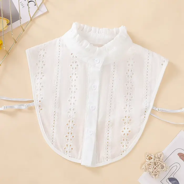 Faux col respirant ajouré pour femmes, col montant à la mode, professionnel décontracté polyvalent, 