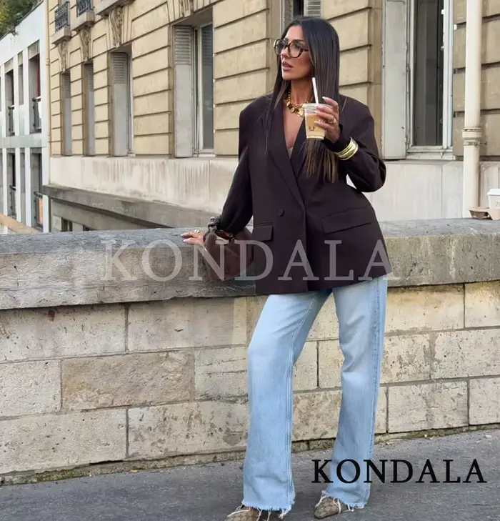 KONDALA Elegantné Dvojradové Sako pre Ženy