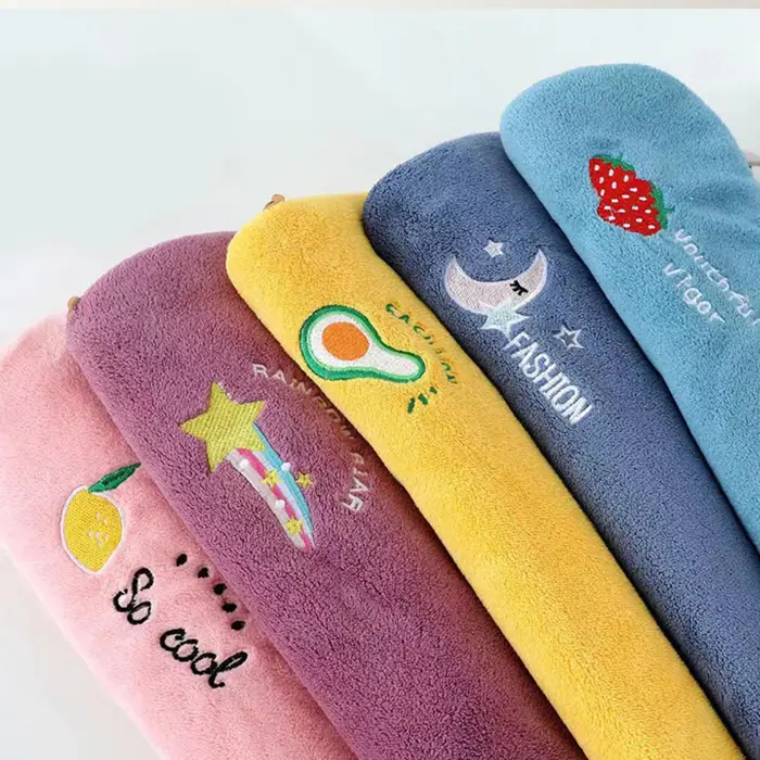 Serviette de cheveux en molleton de corail pour femmes, Turban lavable pour cheveux, serviettes de t