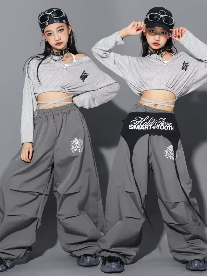 K-pop crop top s písmenami pre dievčatá