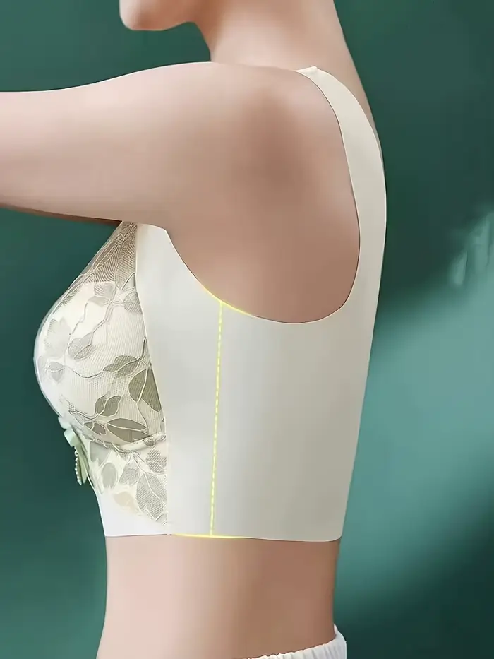 Soutien-gorge en dentelle pour femme, sans couture, sans armatures, couvrant entièrement la poitrine, dos en U sans couture, lingerie sexy anti-affaissement, couvrant entièrement la poitrine sans bord