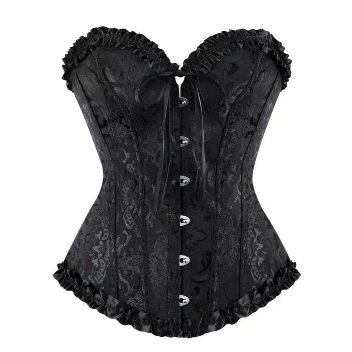 Ročník kvetinová čipka Bustier pre ženy gotický štýl Overbust Polyesterspandex špeciálne príležitosti a denné