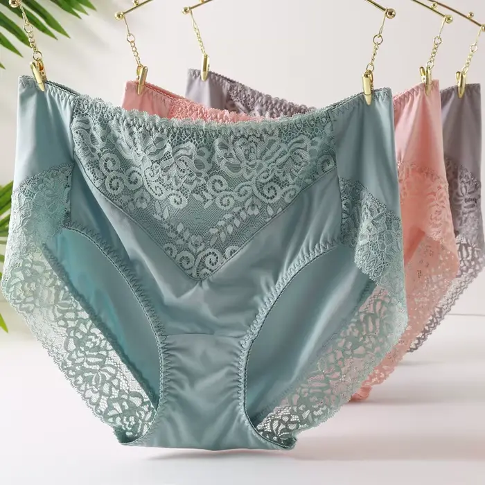 Culotte en soie de lait avec dentelle pour femmes de grande taille élégante et confortable pour toutes les occasions