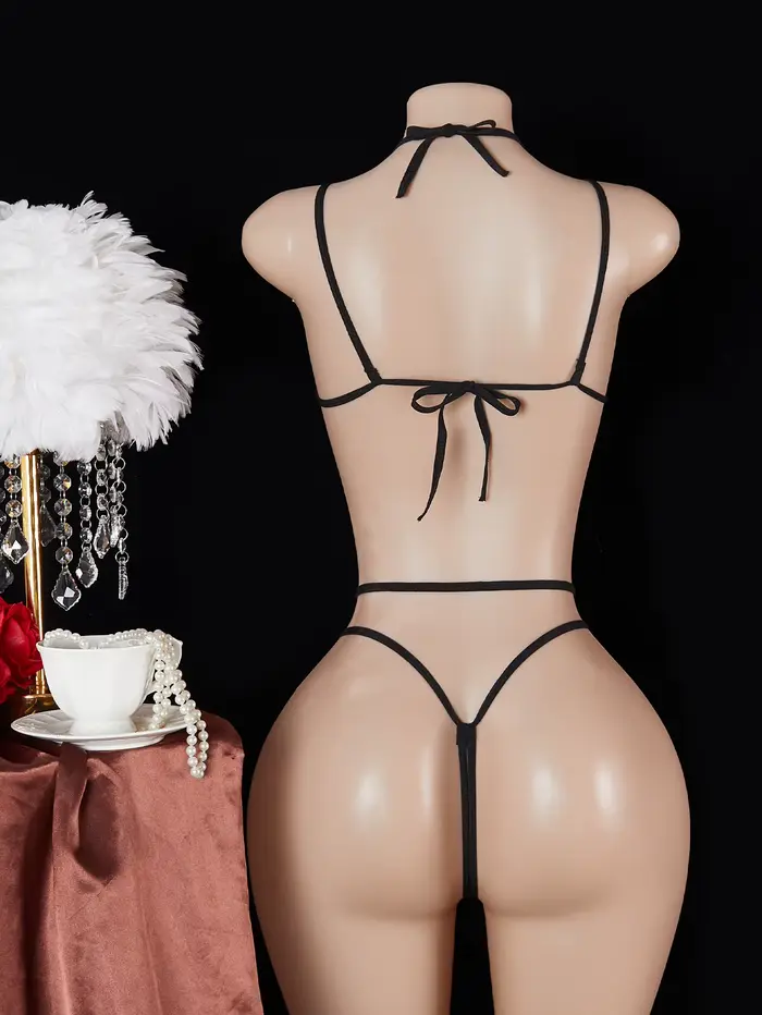 Sexy spodná bielizeň bez rozkroku pre ženy, exotická, dutá čipka, šaty pre bábiky, hlboká V otvorená podprsenka, priehľadná, motýlik, bezšvíkové body