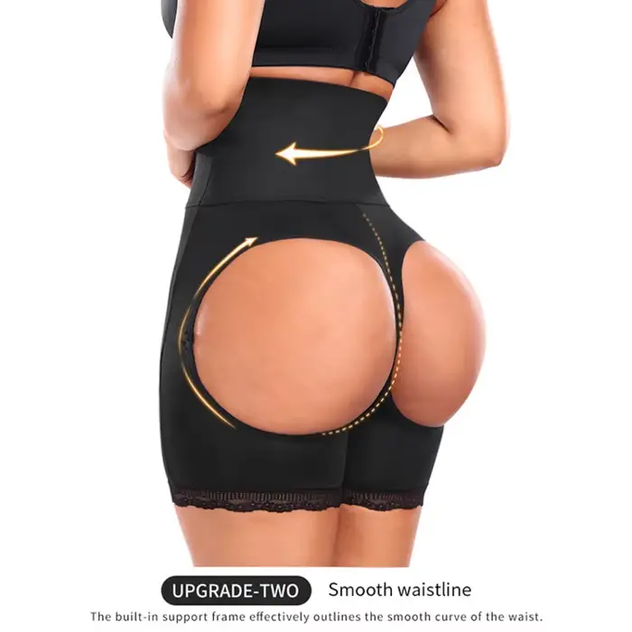 Nohavičky tressées mouniyadi avec volants pour femmes, sous-vêtement de contrôle, silhouette élégante pour toutes les occasions