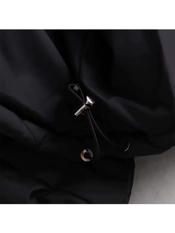 YENKYE – veste de vol matelassée surdimensionnée pour femme, manteau d'extérieur Vintage noir à manc