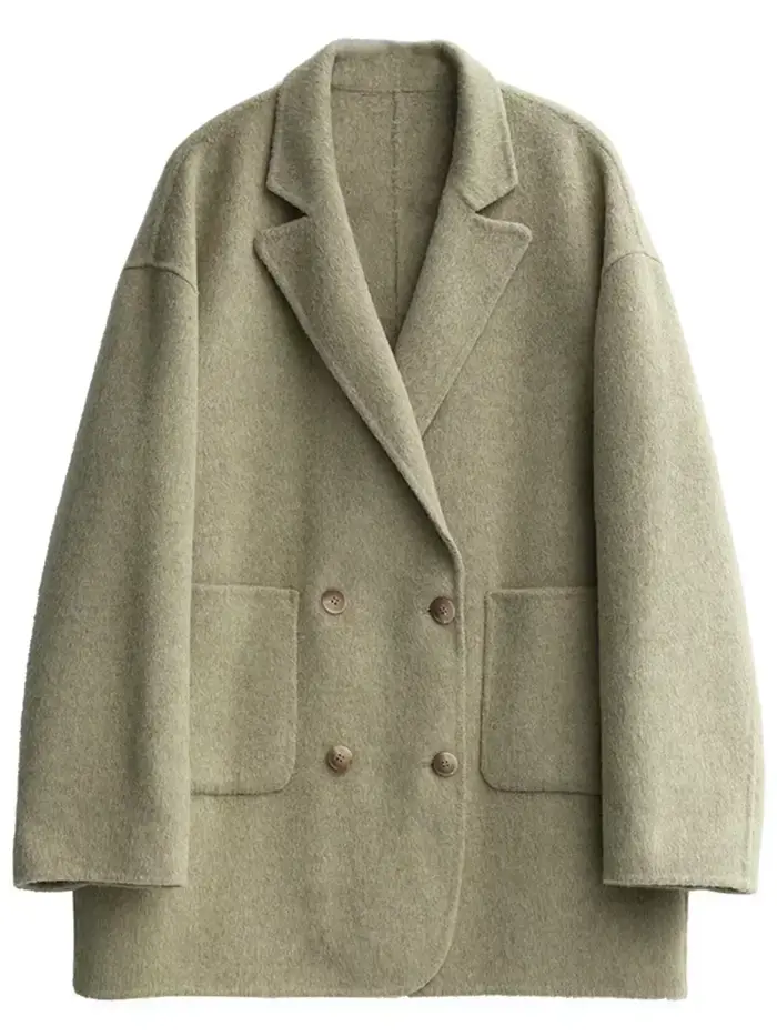 CHIC VEN – manteaux en laine pour femmes, ample, décontracté, Double boutonnage, rétro, veste Double