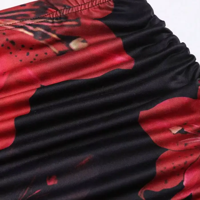 Dámska rybia sukňa s dlhým chvostom, elegantná, módna, tesná, rozvlnená, rozvlnený lem, pre každodennú dovolenku