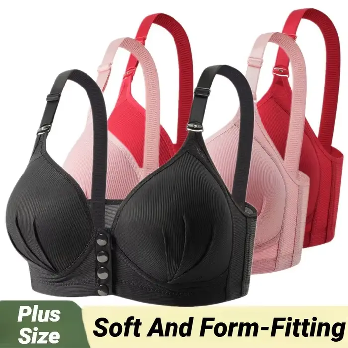 Push-Up Sexy Femmes Polyester Taille L XL 2XL 3XL Fermeture Avant Elégant Occasions Spéciales