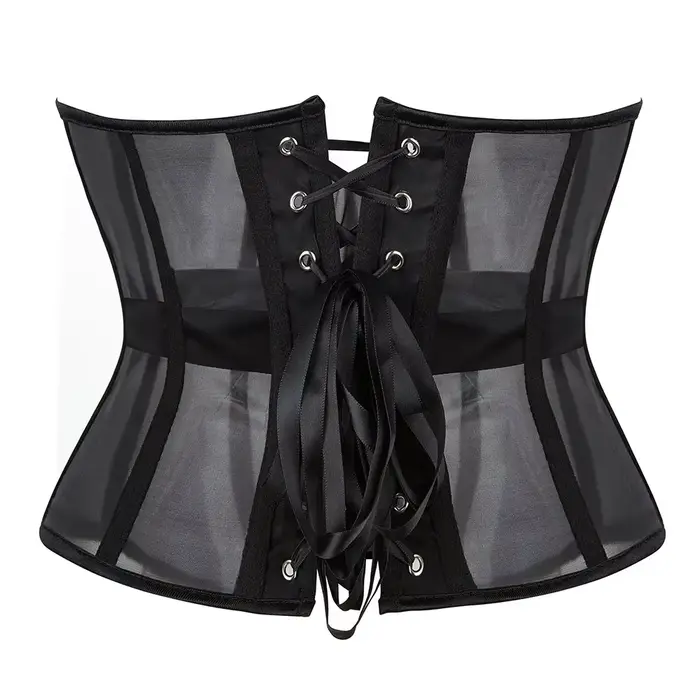 Sexy korzet z pletenej priedušnej sieťoviny polyester elastan model telo tréner veľkosť špeciálne príležitosti romantické spoločenské