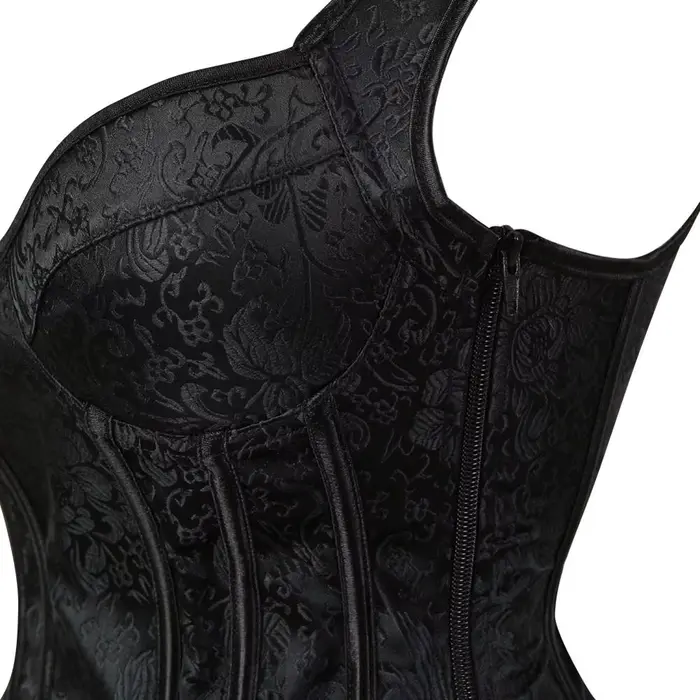 Dámske korzety kvetinové výšivky Vintage korzet popruh Bustier Jacquard zips korzet push up Korsett čipka bustiers strana kostým