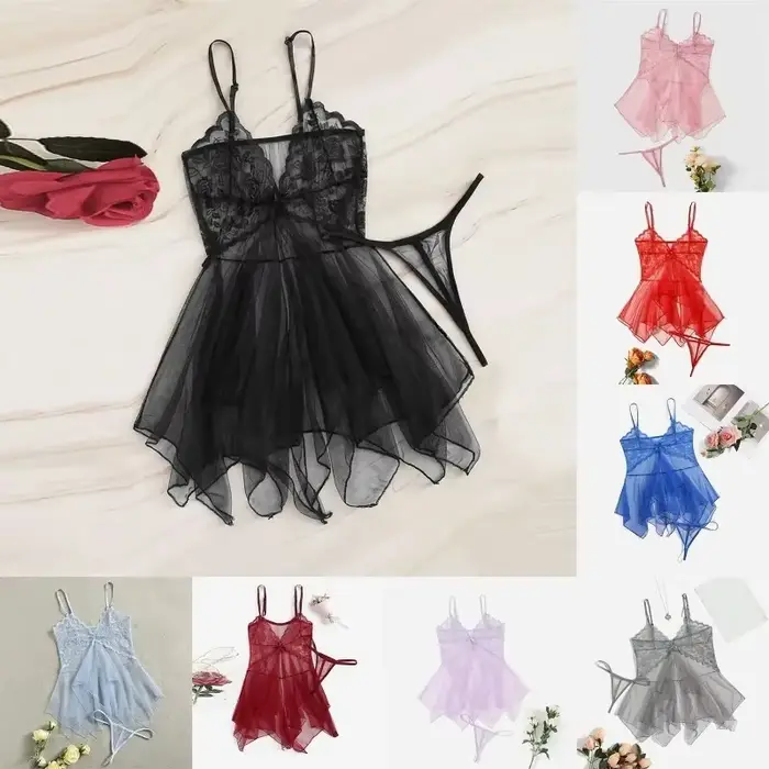 Nová sexy bielizeň pre rafinované ženy: Elegantný intímny set z čipky a priesvitného tylu pre rozprávkové noci