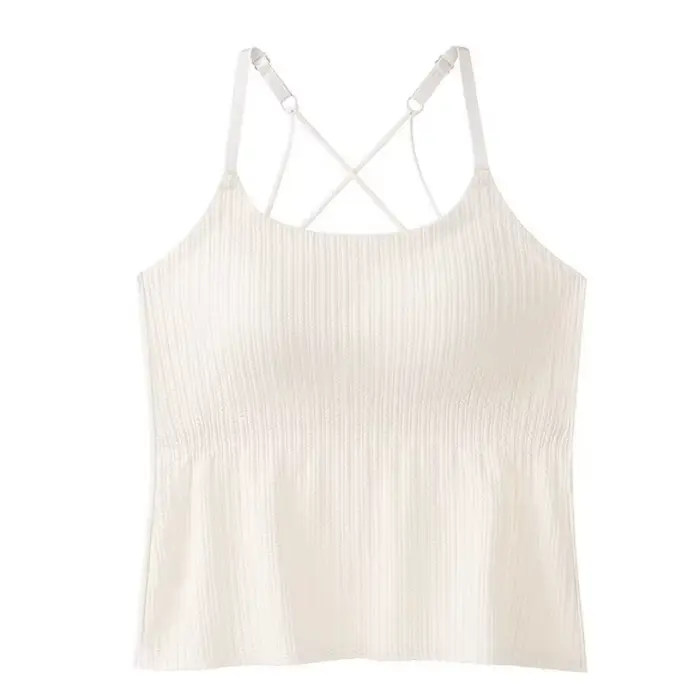 Soutien-gorge corset pour femme en polyester et coton solide, grande taille, anti-affaissement, débardeur, camisole et vêtements d'été Traf Zara