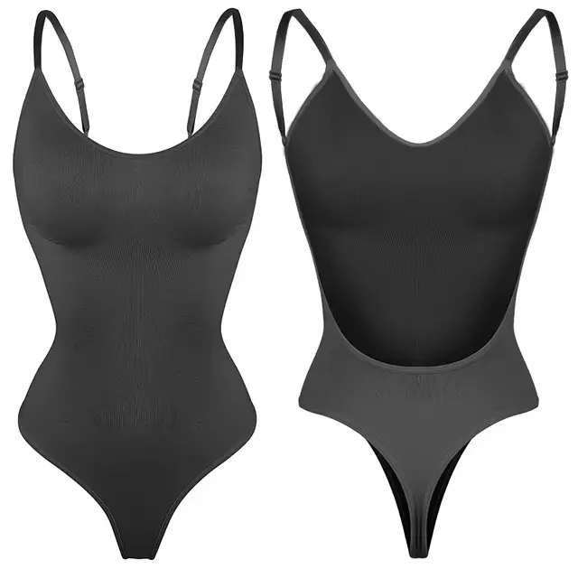 Shapewear Body femmes Sexy col en v profond corps Shaper soutien-gorge rembourré dos nu U plongeant 