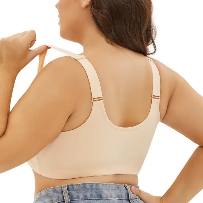 Dámska podprsenka veľká veľkosť bezdrôtové predné uzavretie čipky push up spodná bielizeň sexy elegantné špeciálne príležitosti