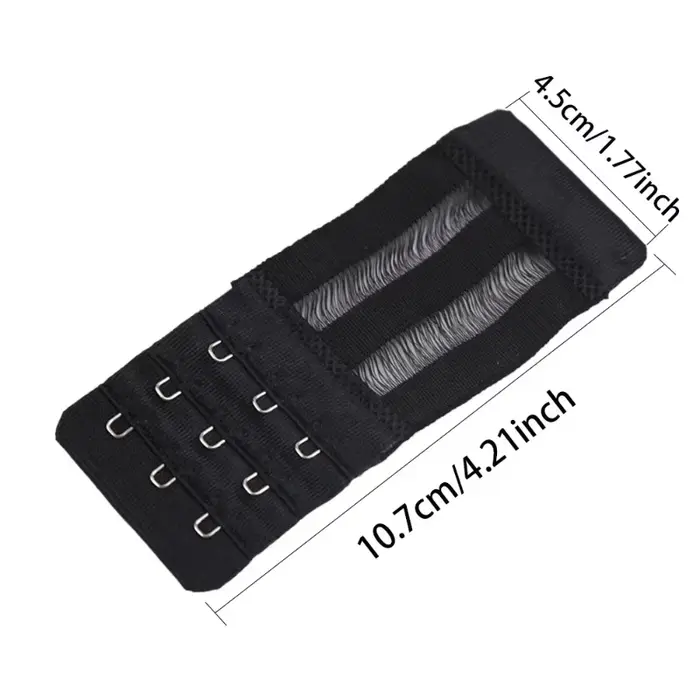 Sada 3 elastických podprseniek pre ženy, 3 rady, 3 háčiky, šírka 4,5 cm, s nastaviteľnou prackou