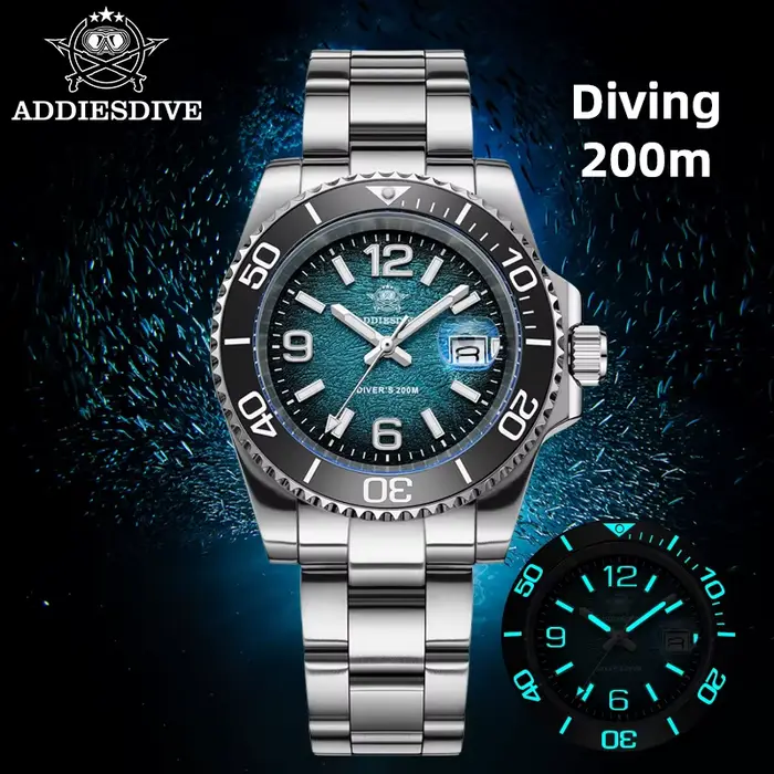ADDIESDIVE 2025 Nové pánske potápačské hodinky 41mm quartzové náramkové