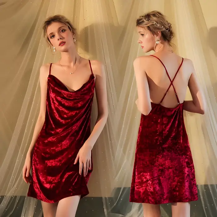 nuisette sexy pour femmes sans manches en polyester élégante nuisette de nuit pour femmes sans manches styles modernes occasions spéciales