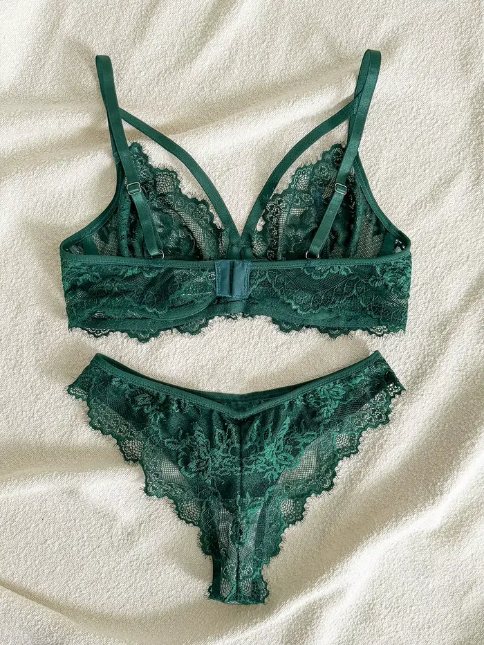 Lingerie Femme Soutien-Gorge Armatures Culotte Brésilienne Dentelle Fantaisie Style Victoria Occasions Spéciales Séduction Femmes