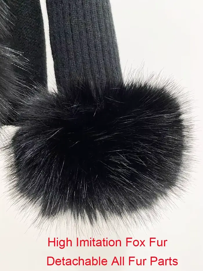 ZADORIN luxusný kožušinový cardigan pletený zimný sveter pre ženy elegantná odnímateľná kožušina opasok biela ružová