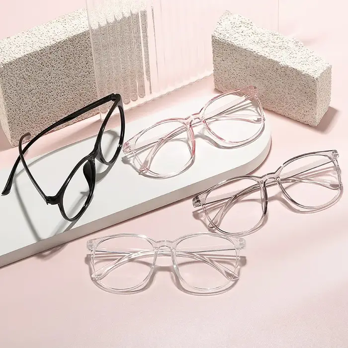 Lunettes d'ordinateur transparentes à grande monture pour femmes, rondes, Anti-lumière bleue, optiqu