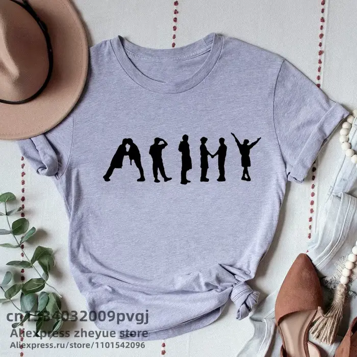Kórejská dievčenská skupina tričko pre ženy Streetwear móda estetické oblečenie
