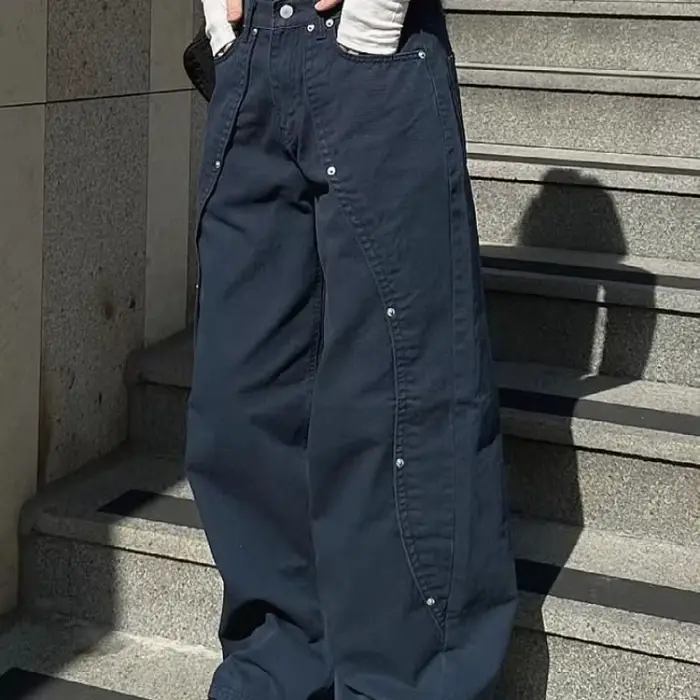 Džínsy pre ženy Y2K, ležérne oblečenie