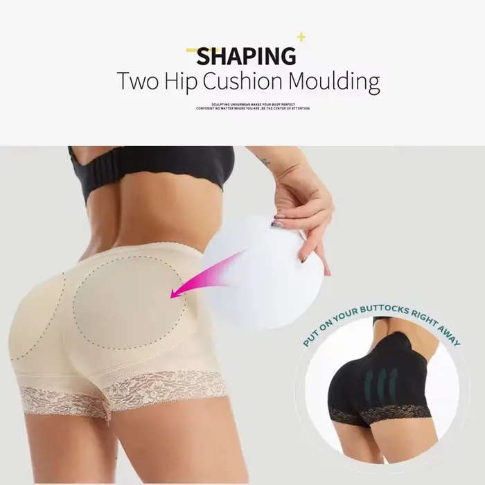 Nový štýl dámske nohavičky Push Up s vysokým pásom elastické vystužené bezpečnostné spodné prádlo štíhle Bodyshort oversized
