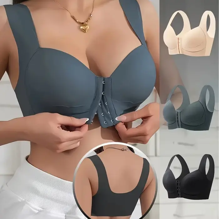 Dámske predné tlačidlo podprsenka, Plus veľkosť, bezšvíkové podprsenka, Push-up, spodná bielizeň, štýl tielko pre matku