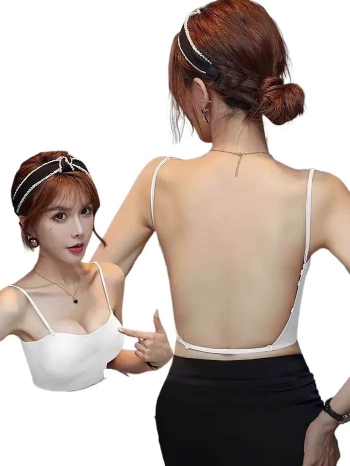 KUCLUTBeach Bralette s odhaleným chrbtom | Neviditeľná podprsenka bez ramienok na leto | Push-up