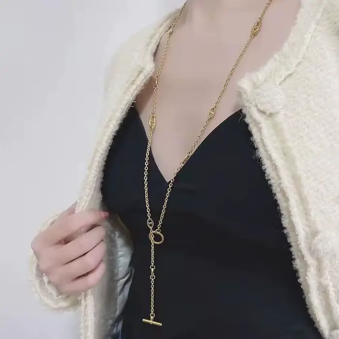 Vente flash : collier couple en acier inoxydable, bracelet multi-couches multifonctionnel et tendanc