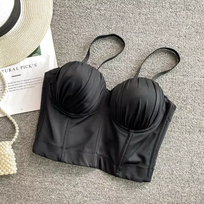 Novinka pre ženy Bustier podprsenka 2025 módne leto pevná nastaviteľná ramienka Push up Bralet Sexy oblečenie nočný klub tielko topy