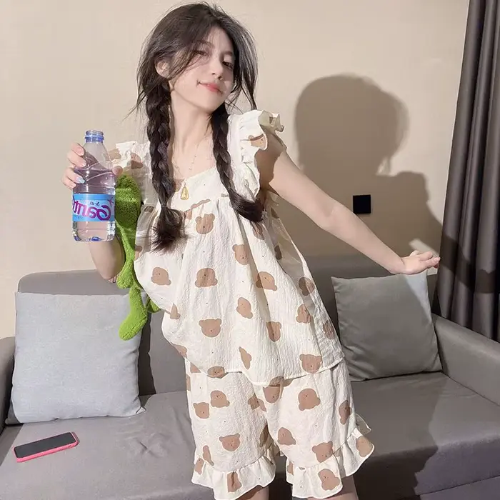 Dámske letné pyžamo pyžamá súpravy Sexy ženy Sleepwear krátky rukáv nočné prádlo ženy bez rukávov nohavice