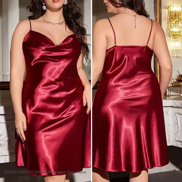 Ensemble de nuit en satin rayonne et ice silk pour femme, taille 3XL à 5XL, élégant et confortable pour toutes les occasions
