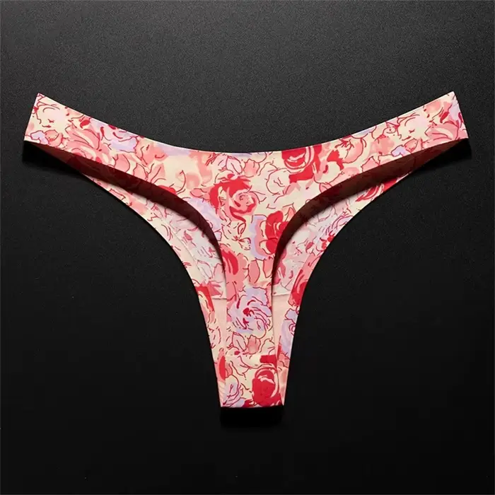 String Sexy Imprimé Léopard pour Femme, Sous-Vêtements en Coton, Sans Couture, Fleurs, Entrejambe, Lingerie Douce, Grande Taille