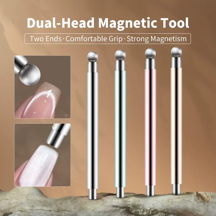Outil magnétique pour Nail Art, œil de chat, bâton cylindrique avec boule magnétique, accessoire de 